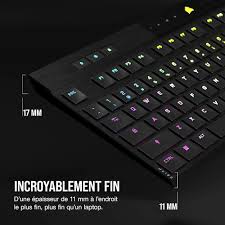 Clavier sans fil Mandeacutercanique Ultra Mince - Corsair K100 Air