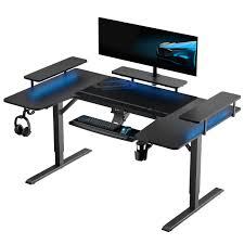 Bureau Gaming Électrique Réglable EUREKA ERGONOMIC 190x110cm