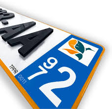 Plaque 3D Plexoretto : DImmatriculation Lettres Voiture Homologuée