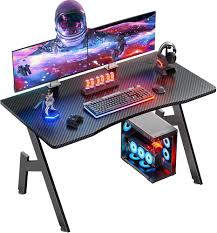 Bureau Informatique Ergonomique HLFURNIEU en Carbone - Parfait pour les Gamers