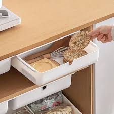 TOOSOAR Adhésif Rangement Perçage Nécessaire - Optimisez votre Espace Sous Bureau