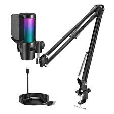 Microphone Gaming Condensateur pour Streaming et Podcasts