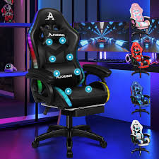 Fauteuil Ergonomique ALFORDSON avec Appui Tête Inclinable - Confort Ultime pour les Gamers