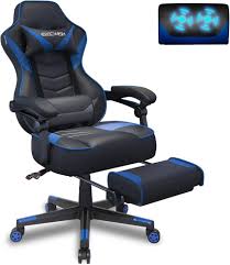 YU YUSING Ergonomique Appuie Tête Repose Pieds - Chaise Gaming Massage
