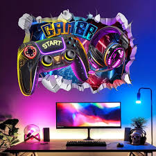 Autocollants Décoratifs Decalmile pour Mur Gaming - Personnalisez Votre Espace