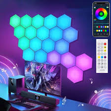 Décoration Murale Hexagonale RNQZ pour une Chambre Gaming Époustouflante