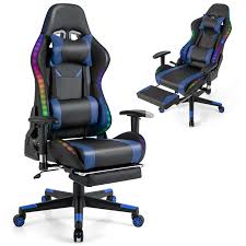 Chaise Gaming Ergonomique Lombaire avec LED - Confort Optimal