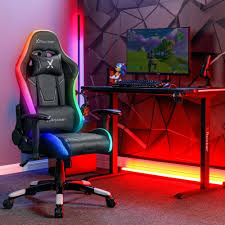 Chaise Gaming LED X Rocker : Confort Ergonomique et Style Moderne