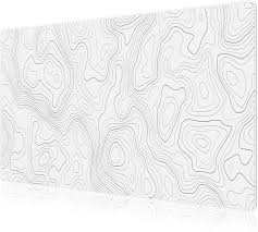 JIALONG Souris 900x400mm Multifonction Topographique - Tapis Souris Blanc Idéal pour Gamers