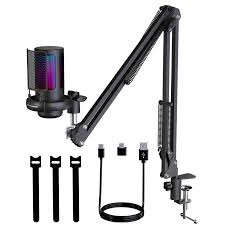 Microphone Articulé Condensateur pour Enregistrement et Streaming