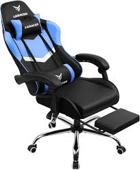 Chaise Gamer LUCKRACER avec Repose Pied Télescopique Ergonomique
