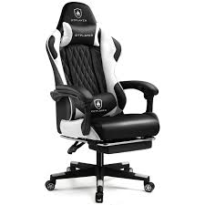 GTPLAYER Chaise Gamer avec Repose Pied Télescopique Ergonomique