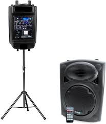 Enceinte Amplifiée 25cm 400W Pied - Son Haute Qualité