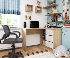 BDW Bureau Dangle Tiroirs étagères - Le bureau idéal pour les adolescents