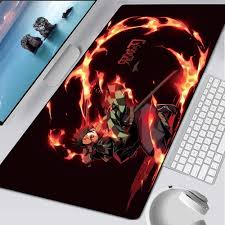 Tapis de souris XXL manga antidérapant pour gamers