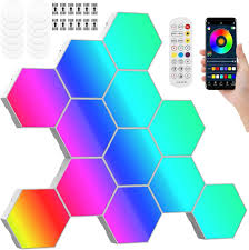 Appliques LED Hexagonales Modulaires avec Télécommande
