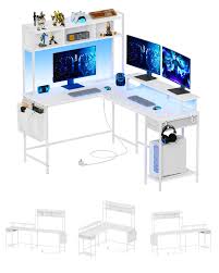 KIMENICH Rangement Multiprise Chargeur Crochets - Bureau LED avec Rangement Pratique