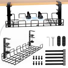 VFANDV Rangement Cable Métallique Multiprises - Organisez votre bureau avec style