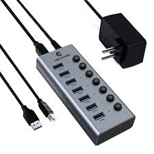 Adaptateur Alimentation avec Indicateur - Hub USB 7 Ports