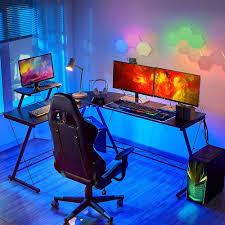 Support Réglable Yaheetech pour Bureau d'Angle Gamer - Optimisez votre Espace de Jeu