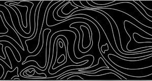 Tapis de souris antidérapant et imperméable KAIZEN en noir et blanc