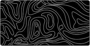 Tapis de souris antidérapant et imperméable KAIZEN en noir et blanc