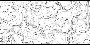 Tapis de souris blanc et noir topographique spécial pour gamers